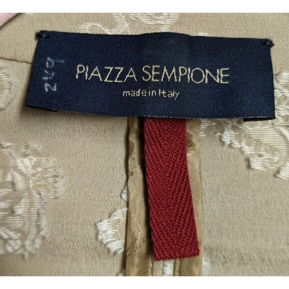 Piazza Sempione Duster Length Embroidered Floral/Paisley Cotton Blend Coat 44/8 - Picture 13 of 15